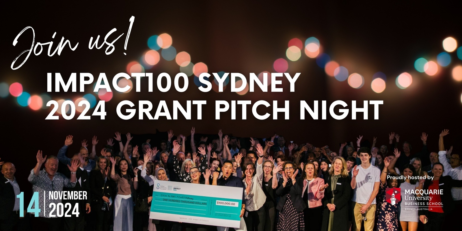 Banner image for Impact100 Sydney 2024 Grant Pitch Night