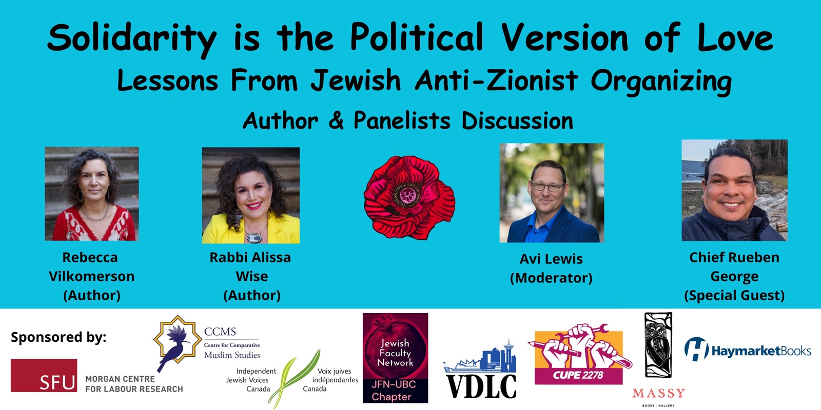 Banner image for Solidarity is the Political Version of Love: Lessons from Jewish anti-Zionist Organizing - Author & Panelists Discussion