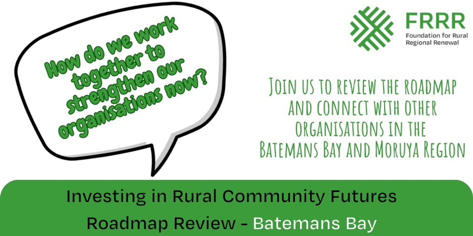 Banner image for Batemans Bay IRCF Roadmap Review 