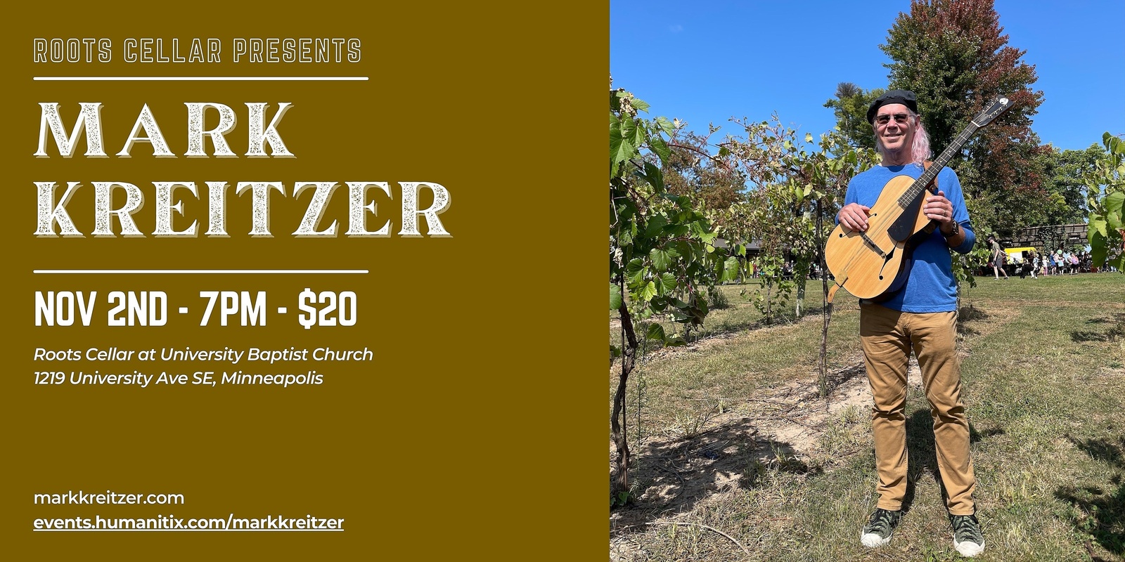 Banner image for Mark Kreitzer at the Roots Cellar