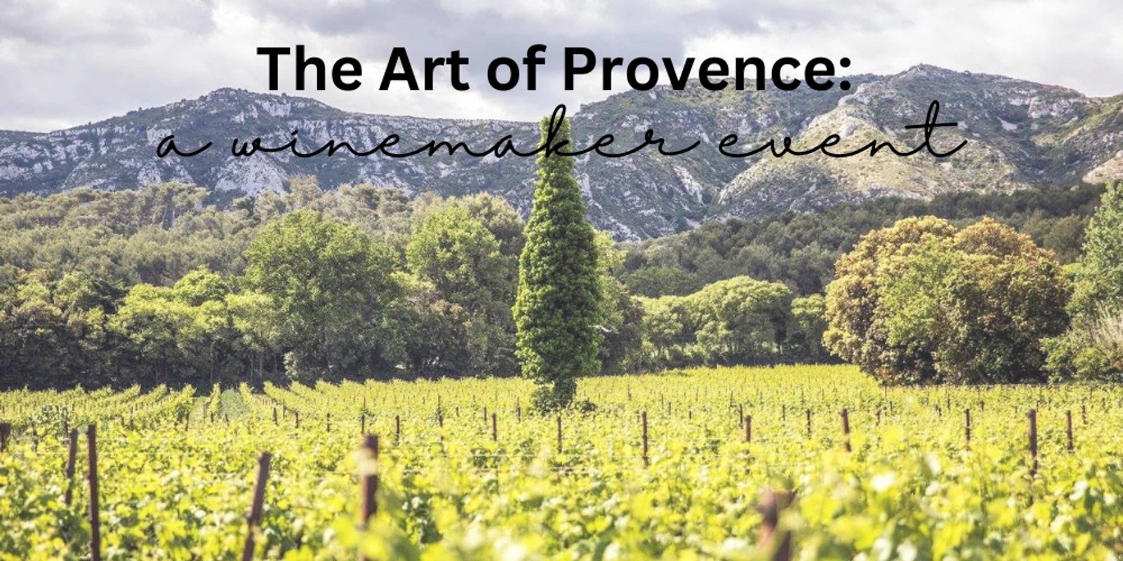 Banner image for The Art of Provence: a Winemaker Event