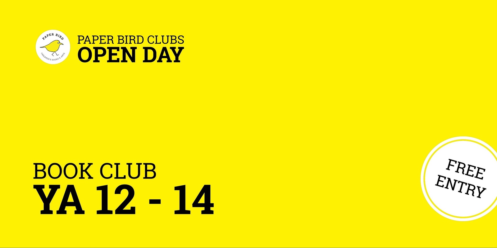 Banner image for Open Day: Young Adult 12-14 Book Club