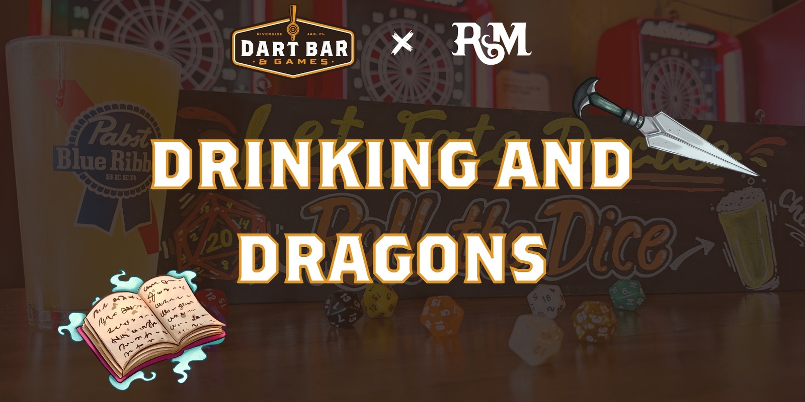 Banner image for Drinking & Dragons at Dart Bar & Games 