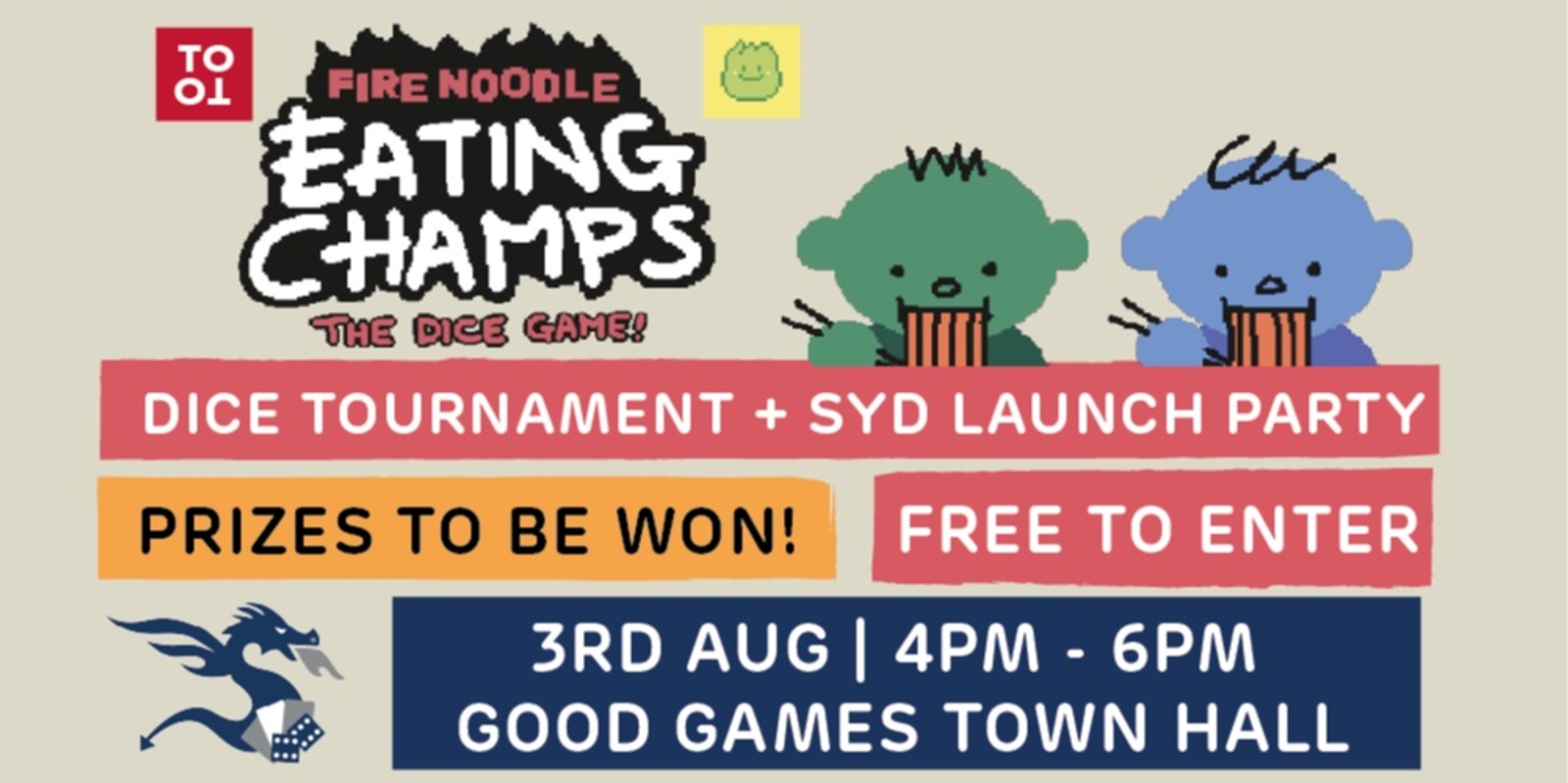 Banner image for Fire Noodle Eating Champs: The Dice Game! Tournament! + Game Launch
