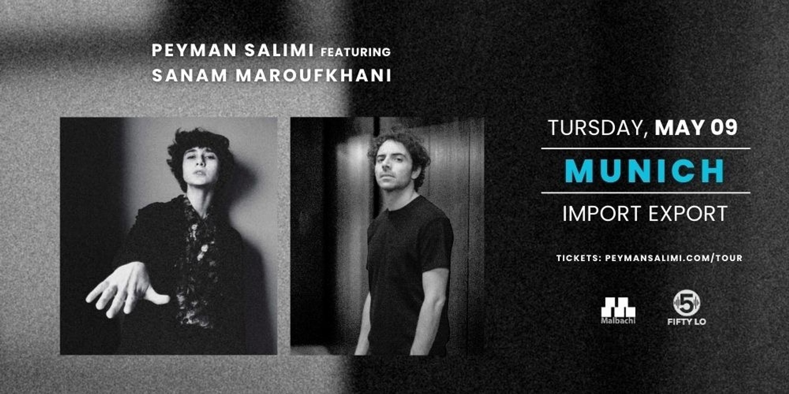 Banner image for Peyman Salimi ft. Sanam Maroufkhani Live in Munich