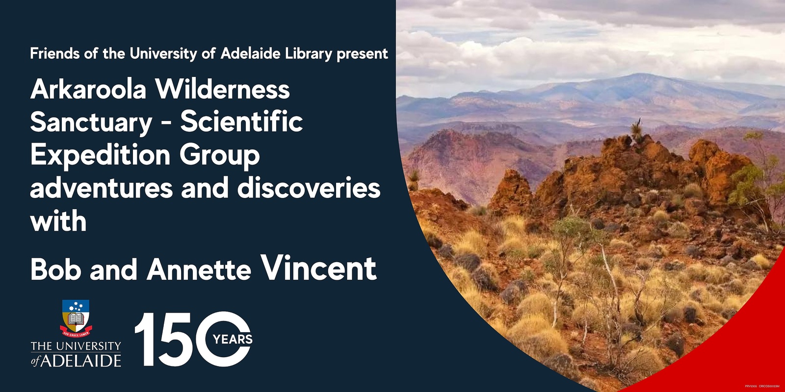 Banner image for Arkaroola Wilderness Sanctuary - Scientific Expedition Group adventures and discoveries with Bob and Annette Vincent.