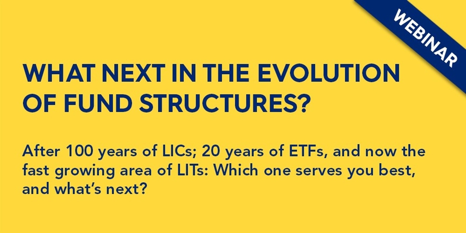 Banner image for What next in the evolution of fund structures?