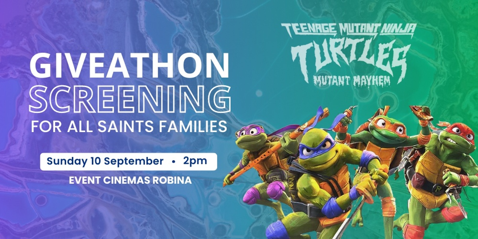Banner image for Teenage Mutant Ninja Turtles Giveathon Fundraiser