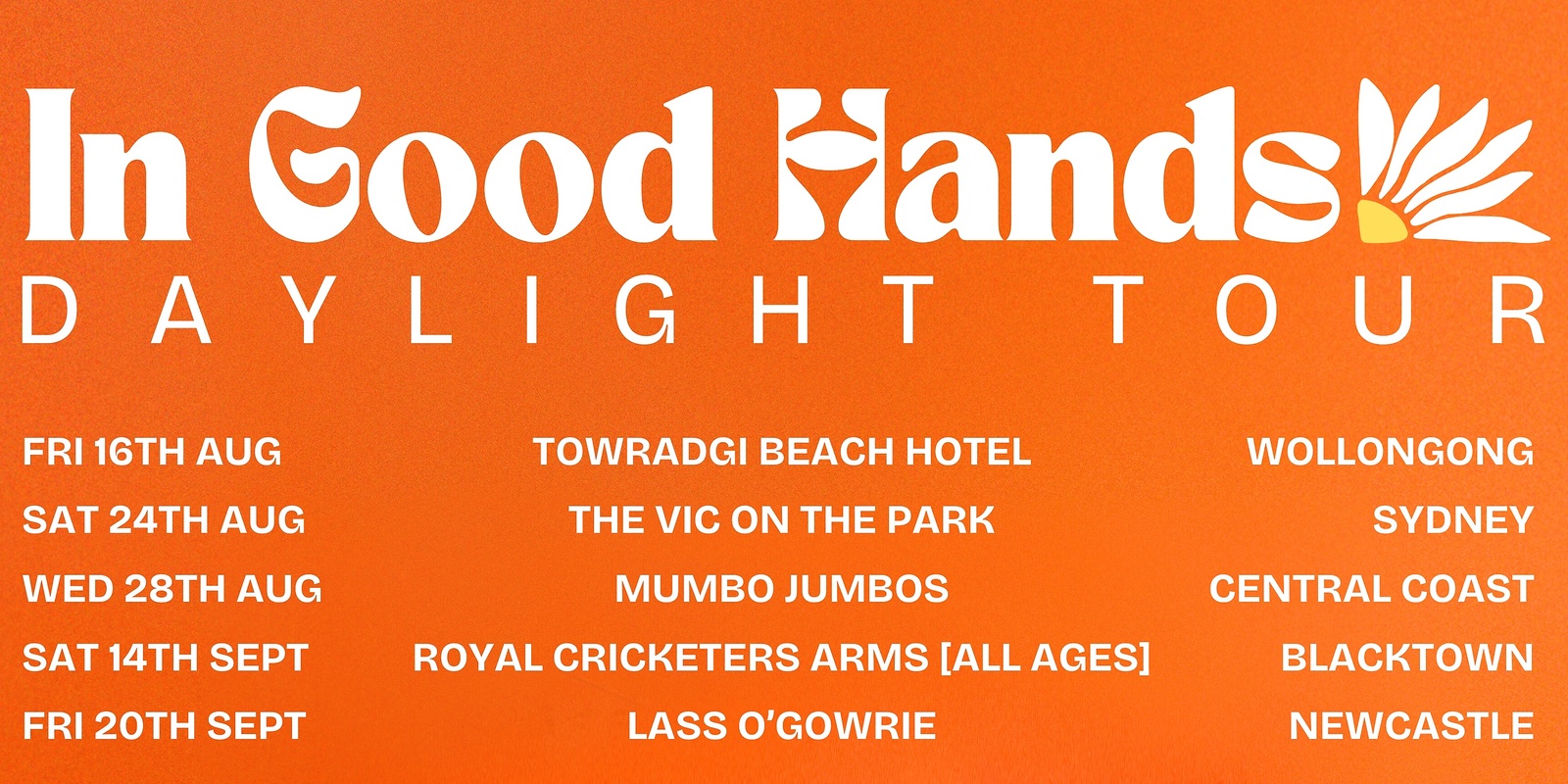 Banner image for In Good Hands 'Daylight' Tour @ The Royal Cricketers Arms 