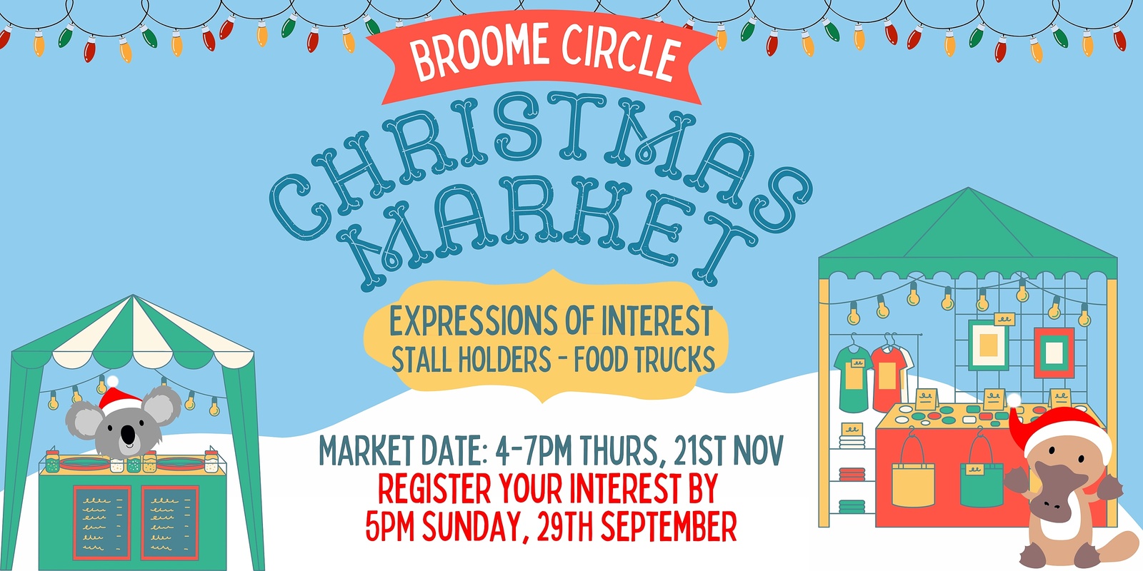 Banner image for Broome CIRCLE Christmas Market 2024- Stall Holder Expressions of Interest 