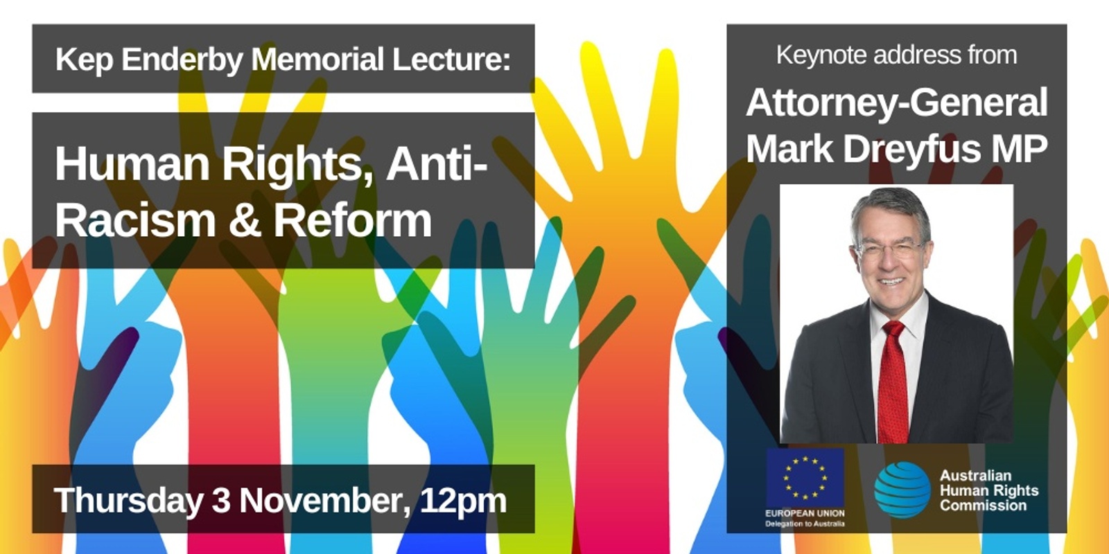 Banner image for Kep Enderby Memorial Lecture: Human Rights, Anti-Racism & Reform