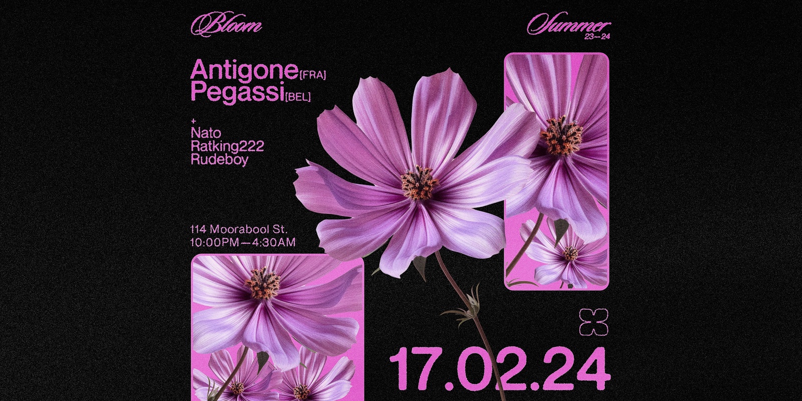 Banner image for Bloom ▬ Antigone [FRA] & Pegassi [BEL]