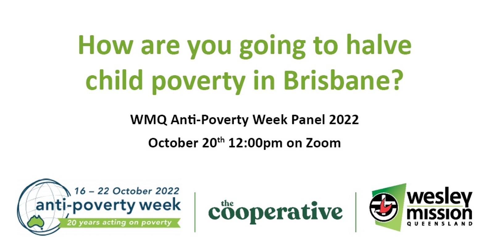 Banner image for WMQ Anti-Poverty Week Panel 2022
