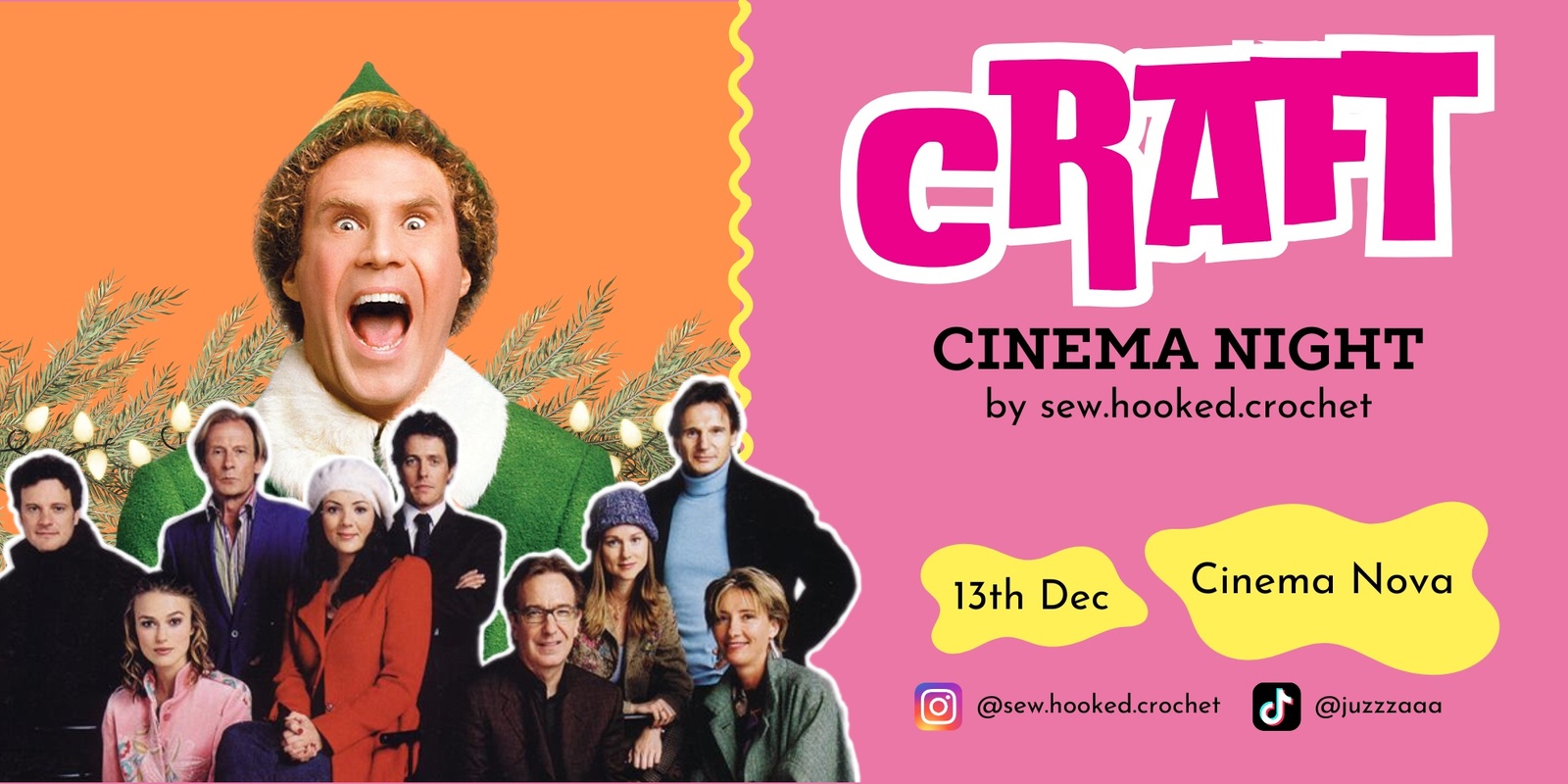 Banner image for 🎥 Craft Cinema Night - Christmas Special 🎄