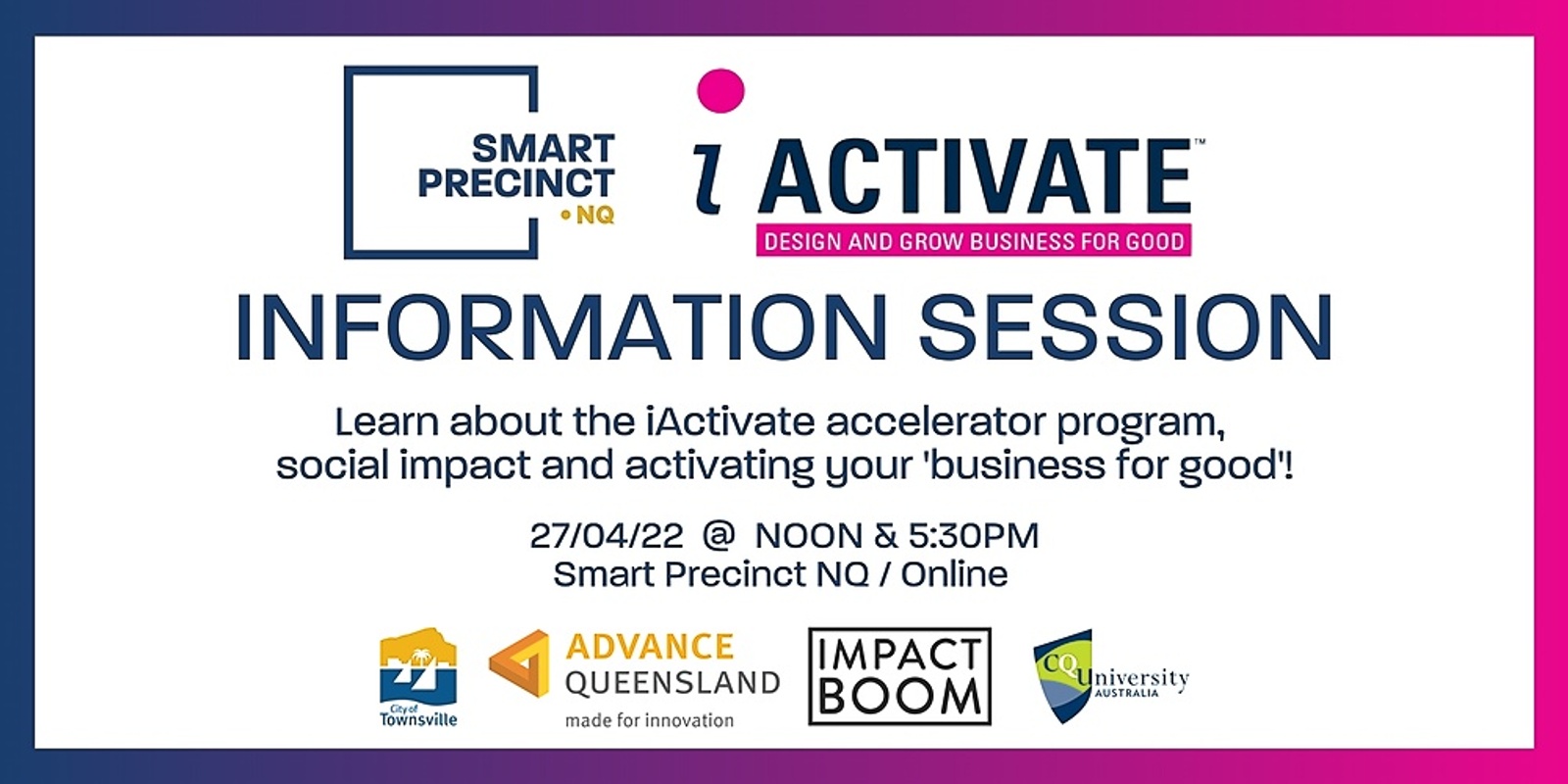 Banner image for iActivate Information Session MIDDAY #QSOCENT