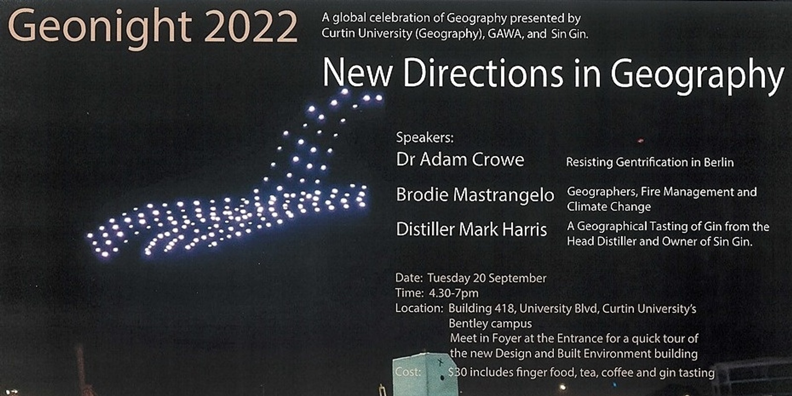 Banner image for Geonight 2022 - New Directions in Geography