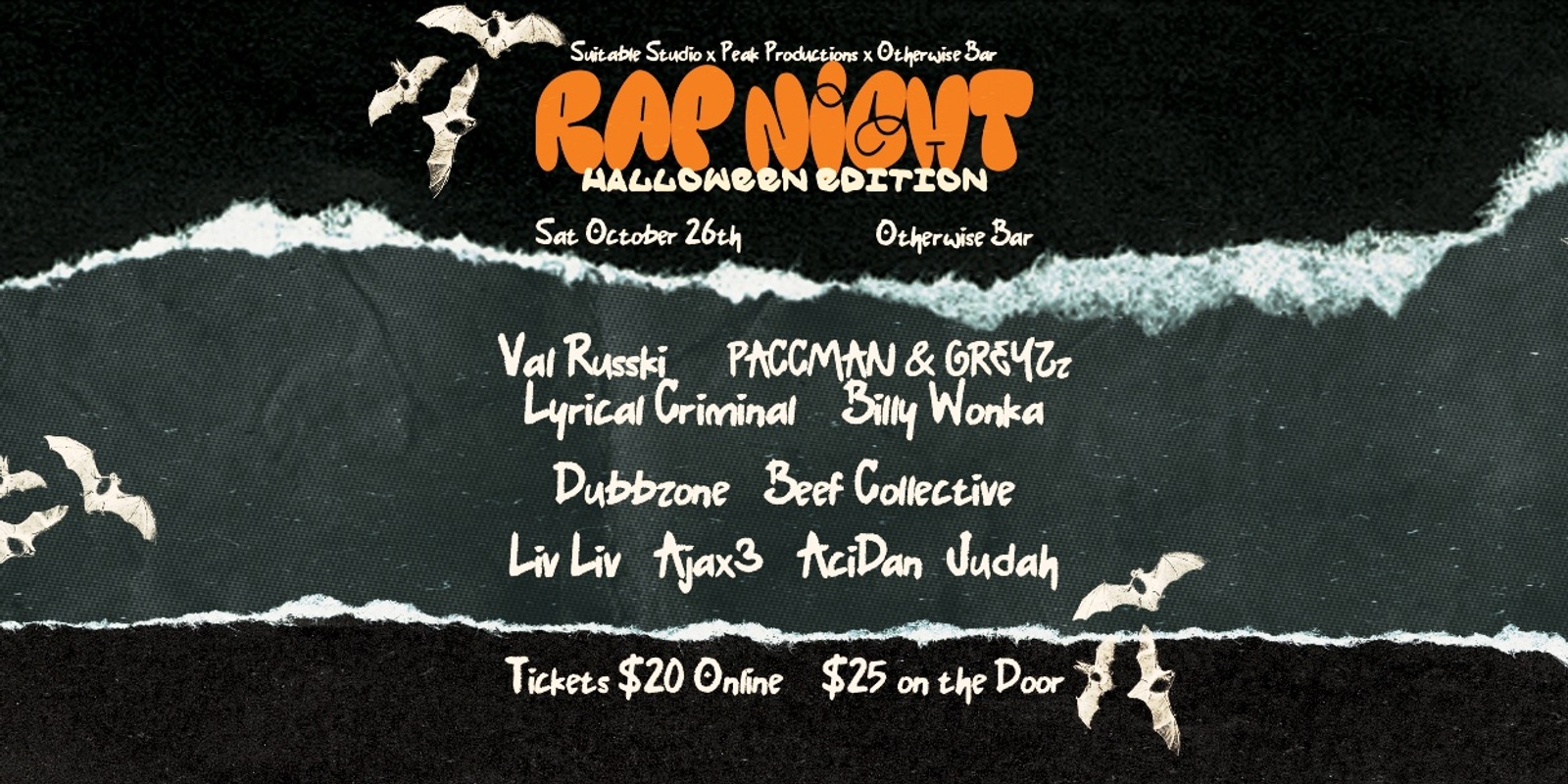 Banner image for Halloween Rap Night | October 26th