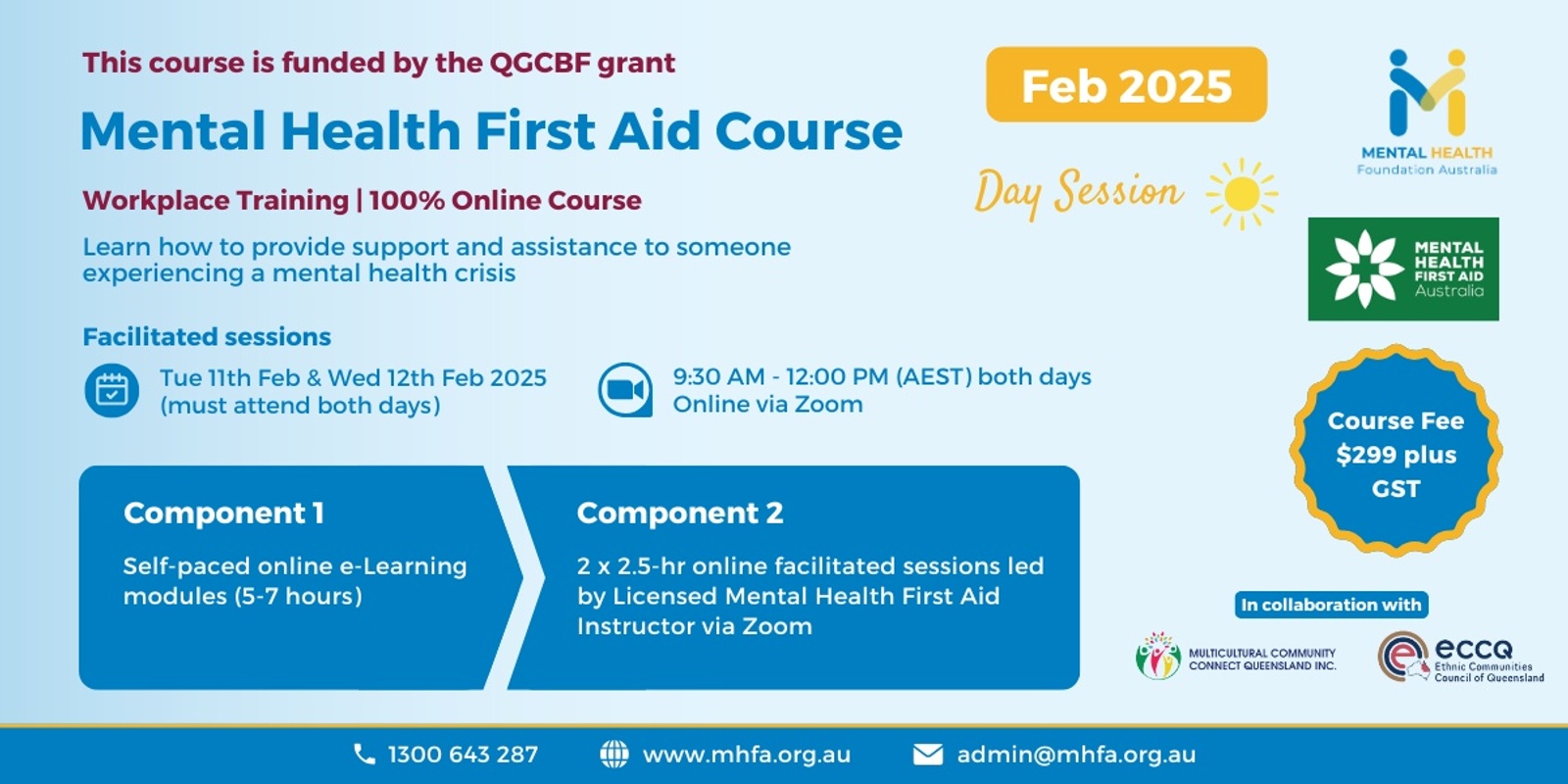 Banner image for Online Mental Health First Aid Course - February 2025 (Morning sessions - 3)