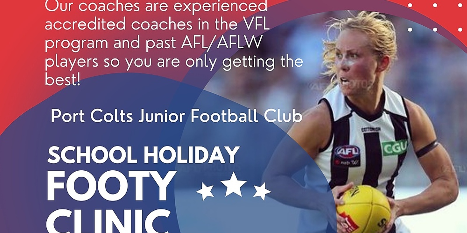 Banner image for School Holiday Footy Clinic - Mid Years - 5 - 14 years