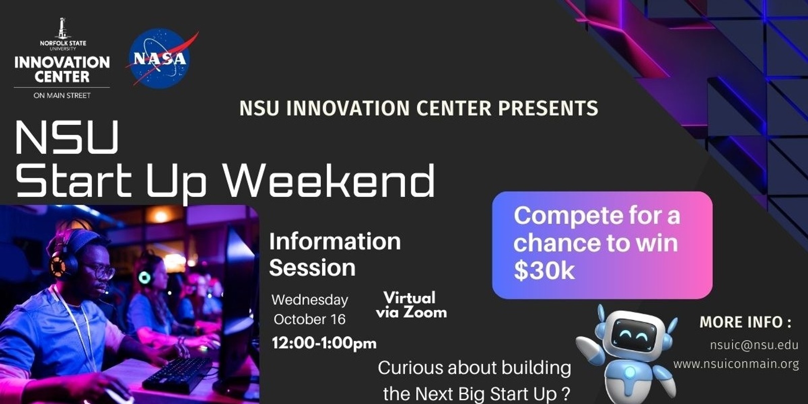 Banner image for NSU Start Up Weekend Information Session (Virtual)