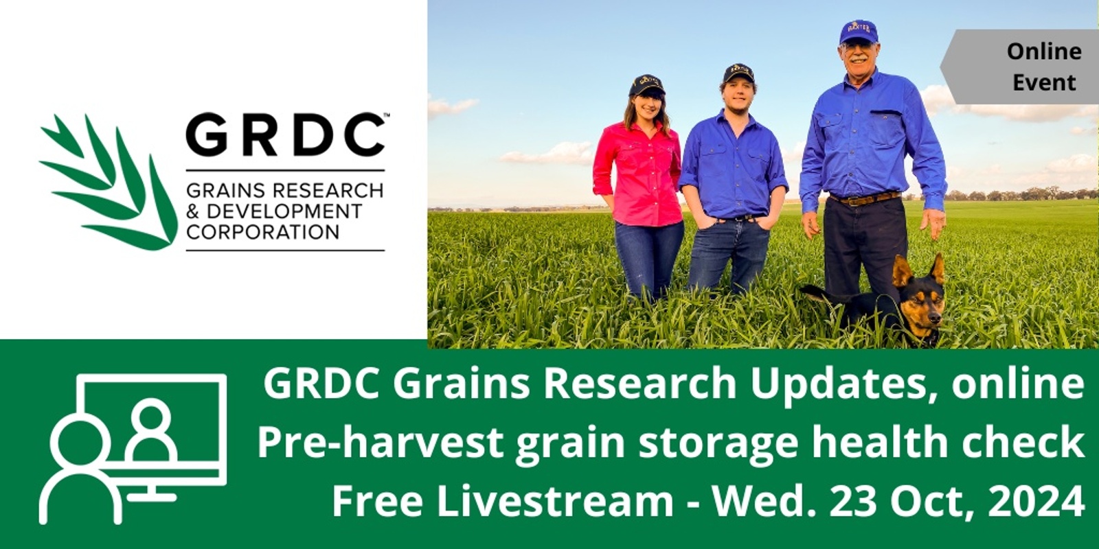 Banner image for GRDC Grains Research Update, Online - Pre-harvest grain storage health check