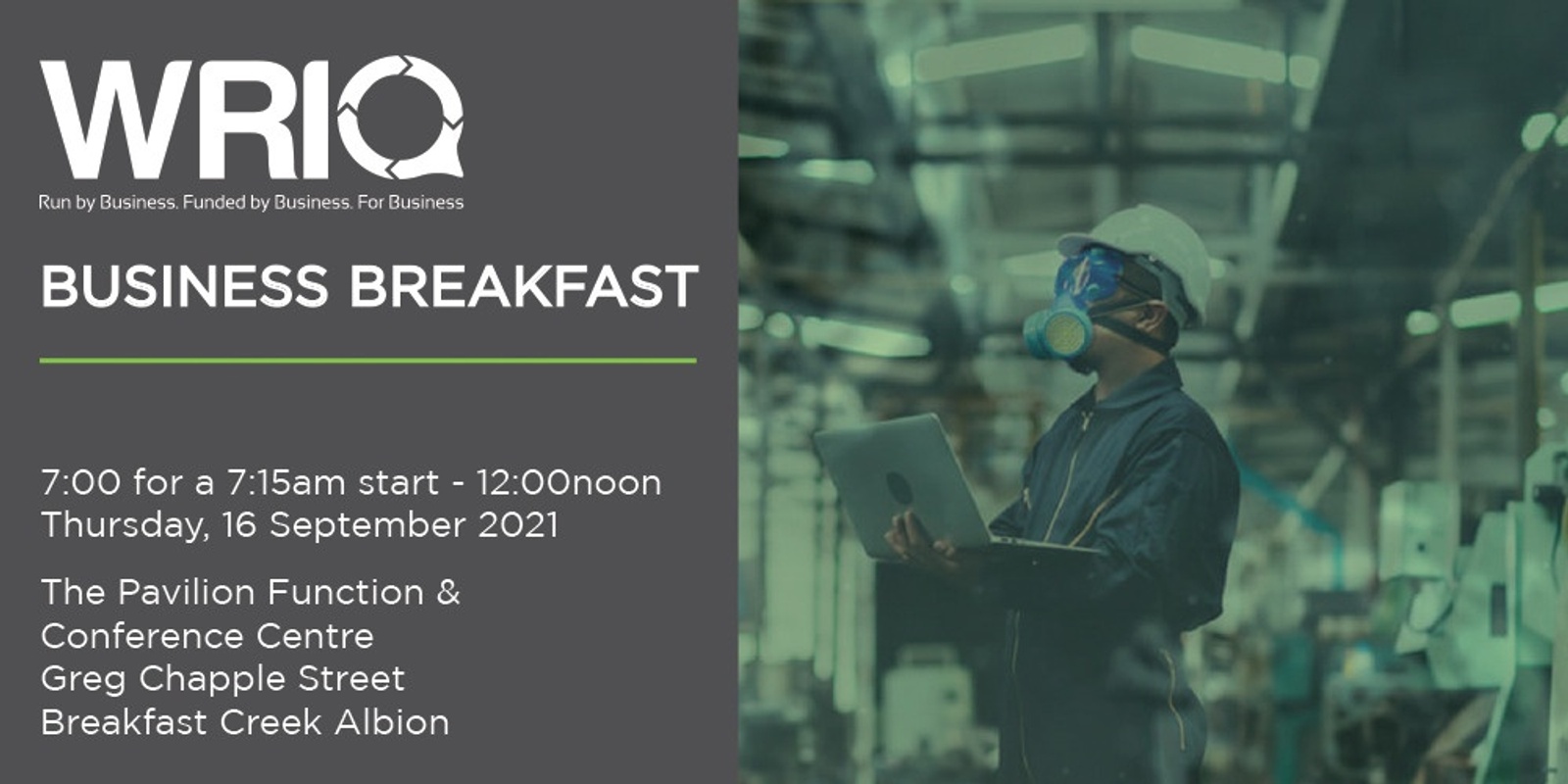 Banner image for WRIQ Business Breakfast (September 2021)