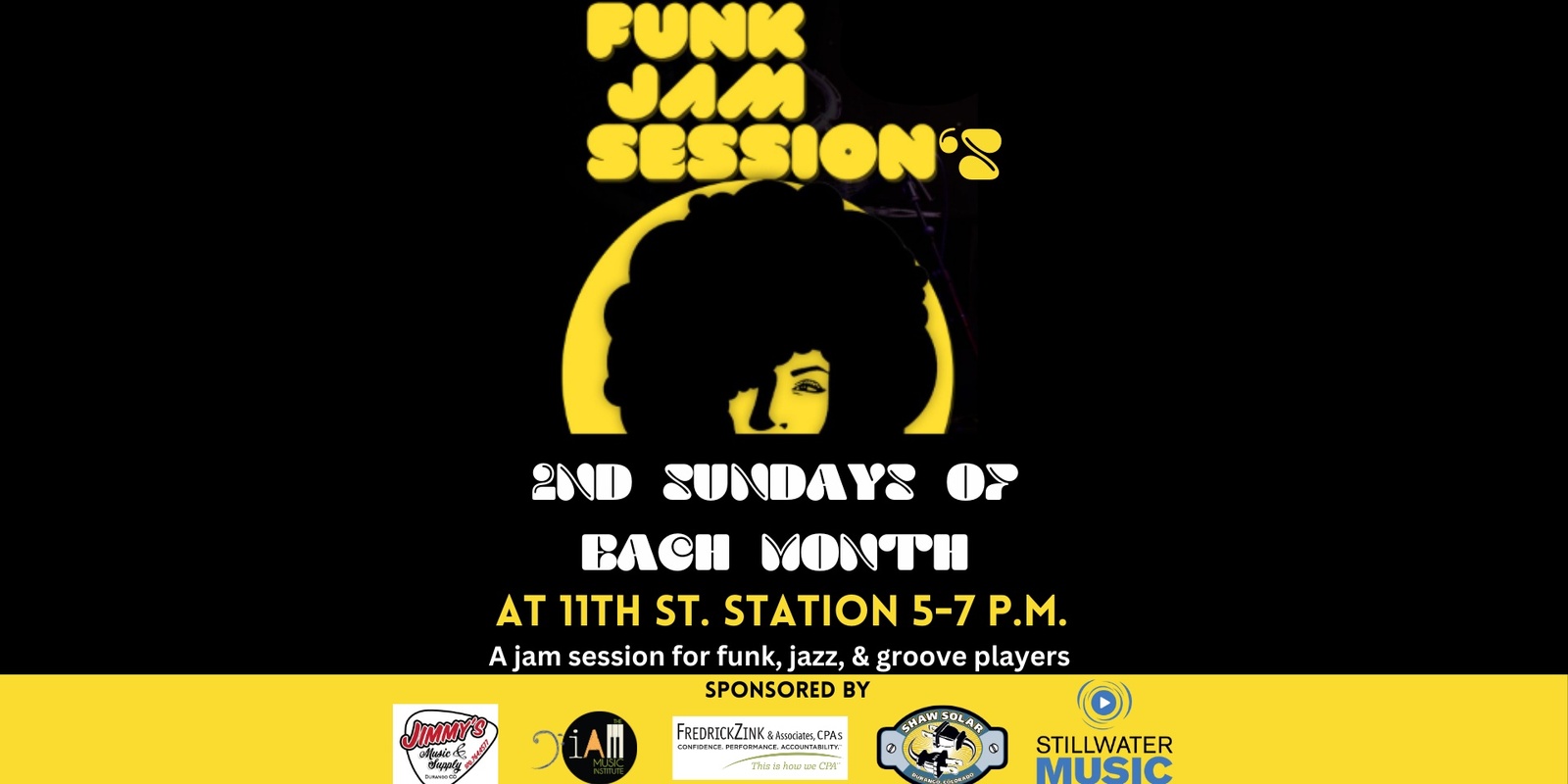 Banner image for Funk Jam Sessions presented by Jimmy's Music & Supply