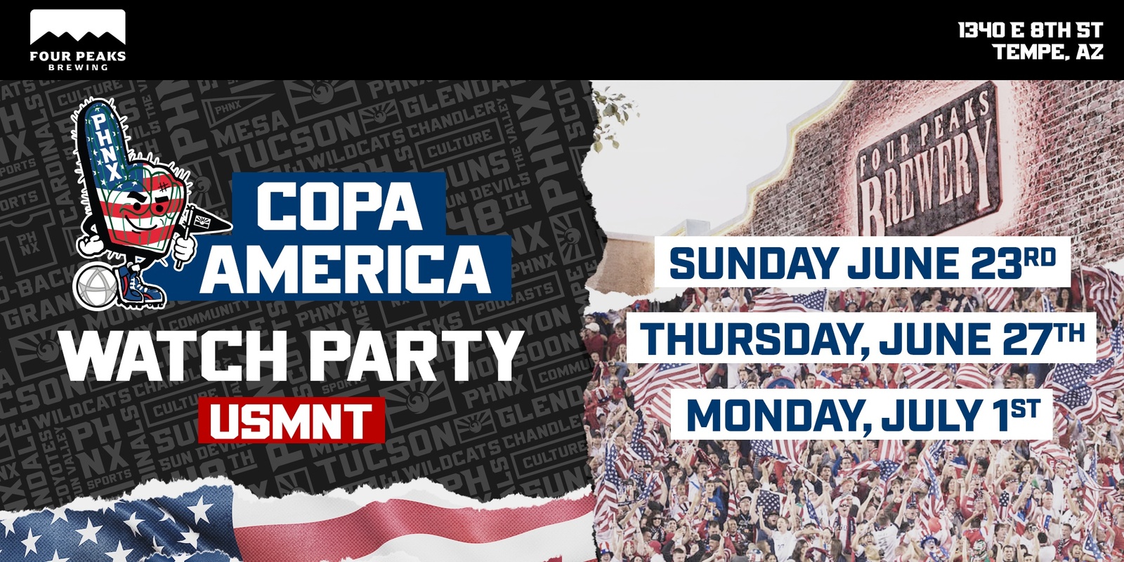 Banner image for PHNX Copa America Watch Parties at Four Peaks Brewing
