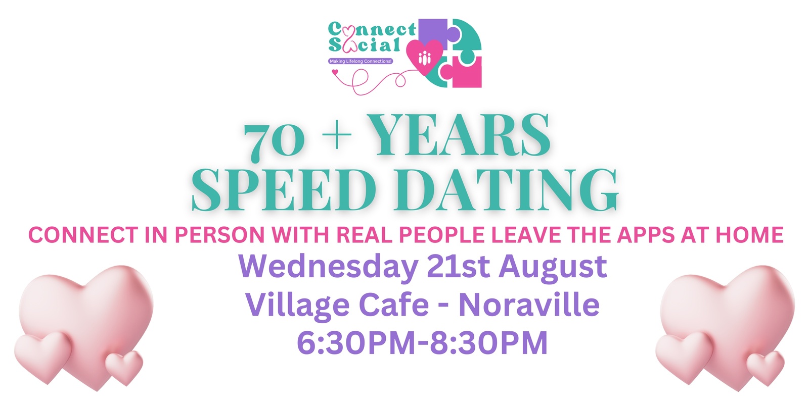 Banner image for 70+ years Speed Dating 