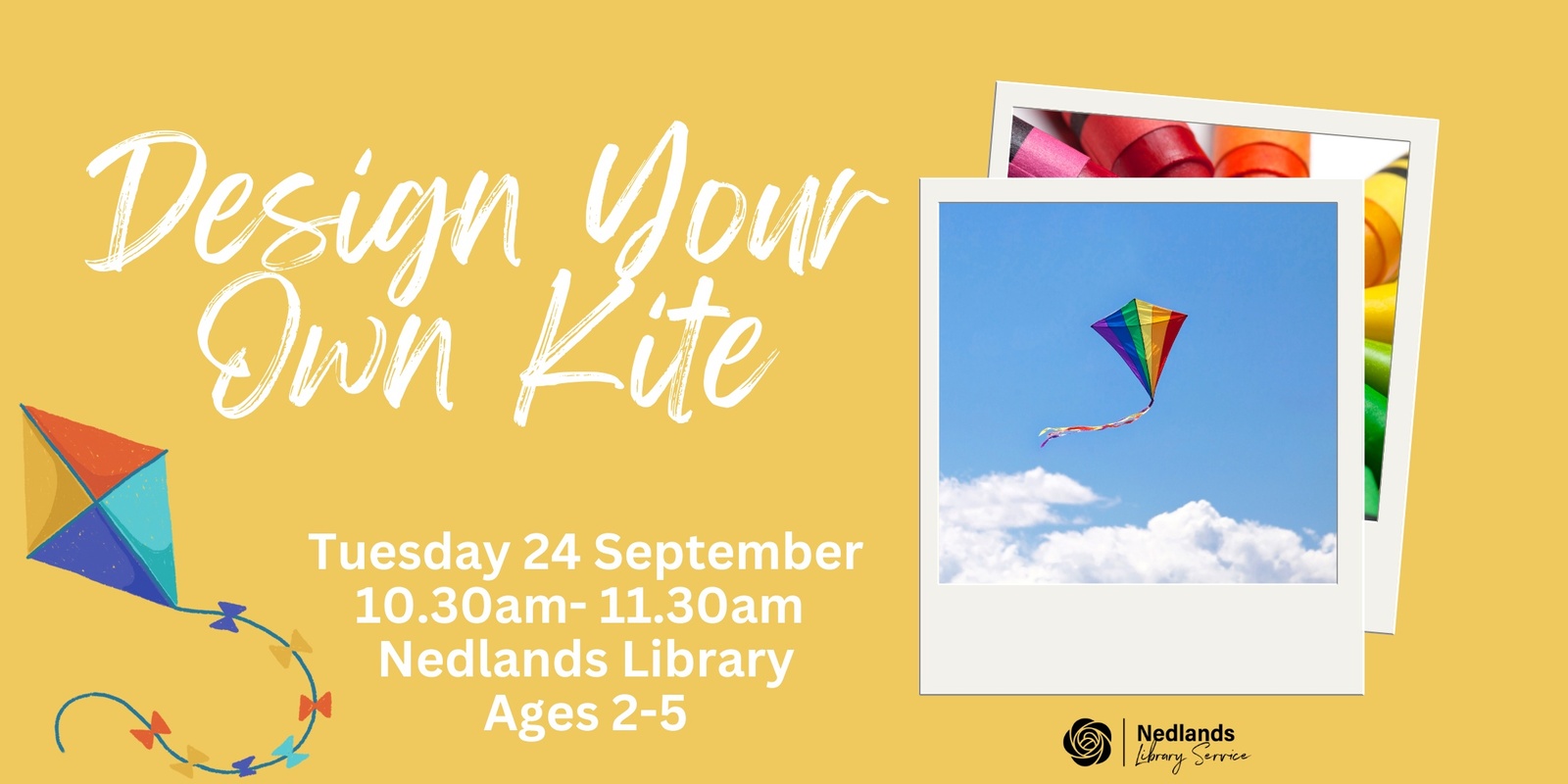 Banner image for September/October School Holidays: Design Your Own Kite