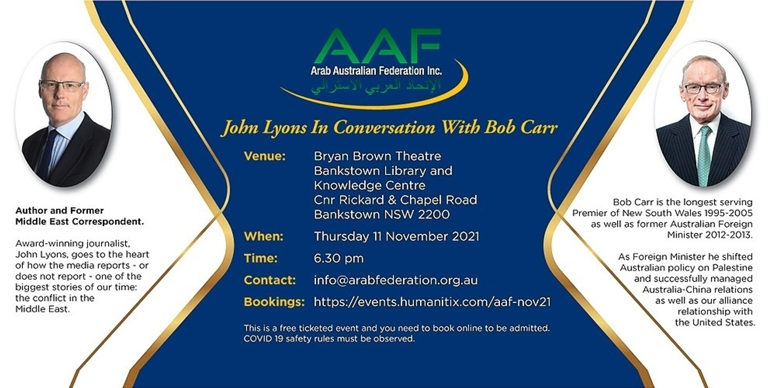 Banner image for "John Lyons In Conversation with Bob Carr"