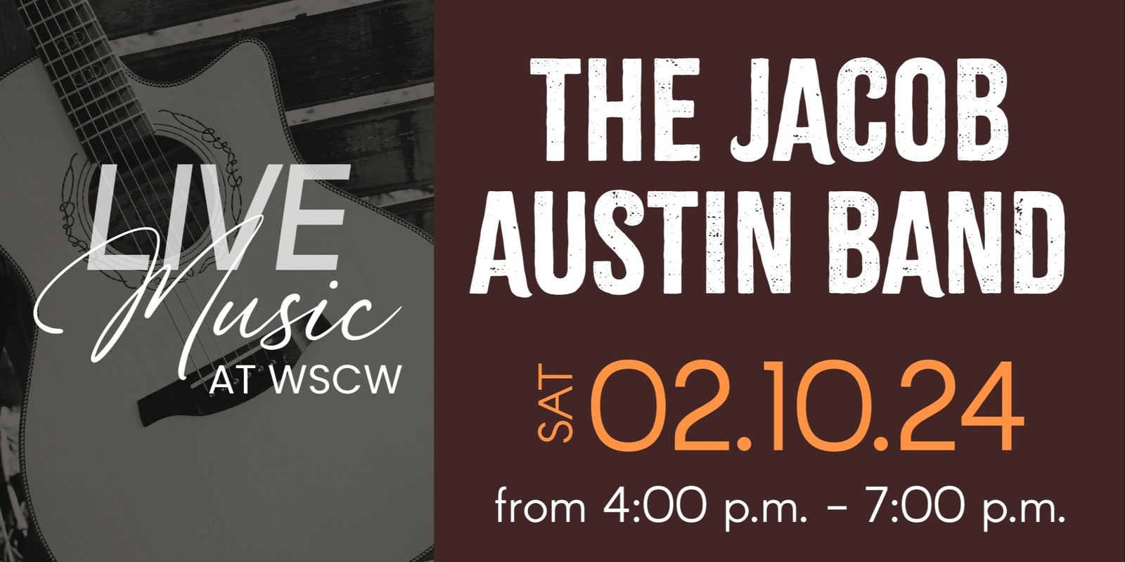 Banner image for The Jacob Austin Band Live at WSCW February 10