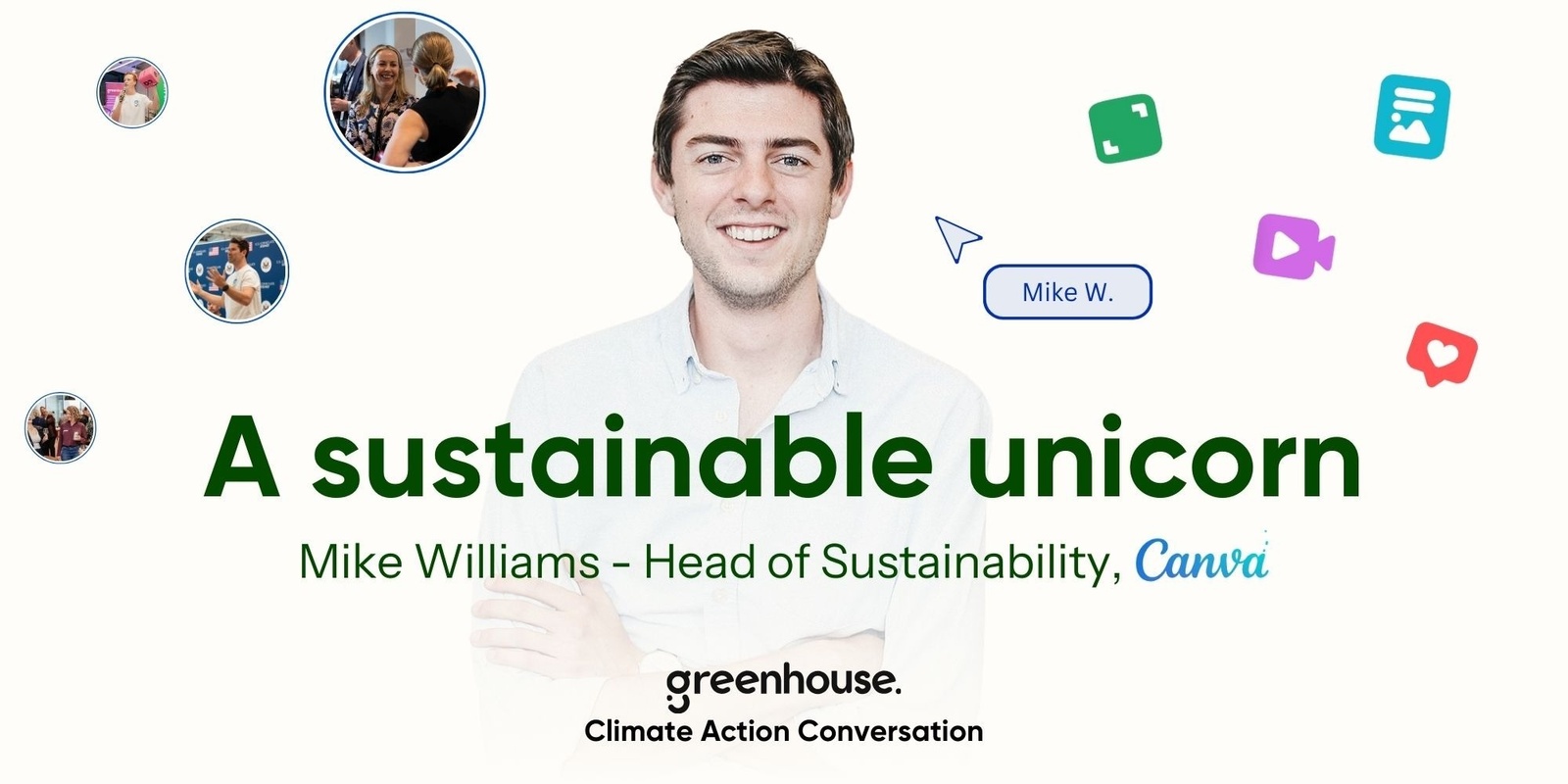 Banner image for A Sustainable Unicorn: A conversation with Canva's Head of Sustainability, Mike Williams