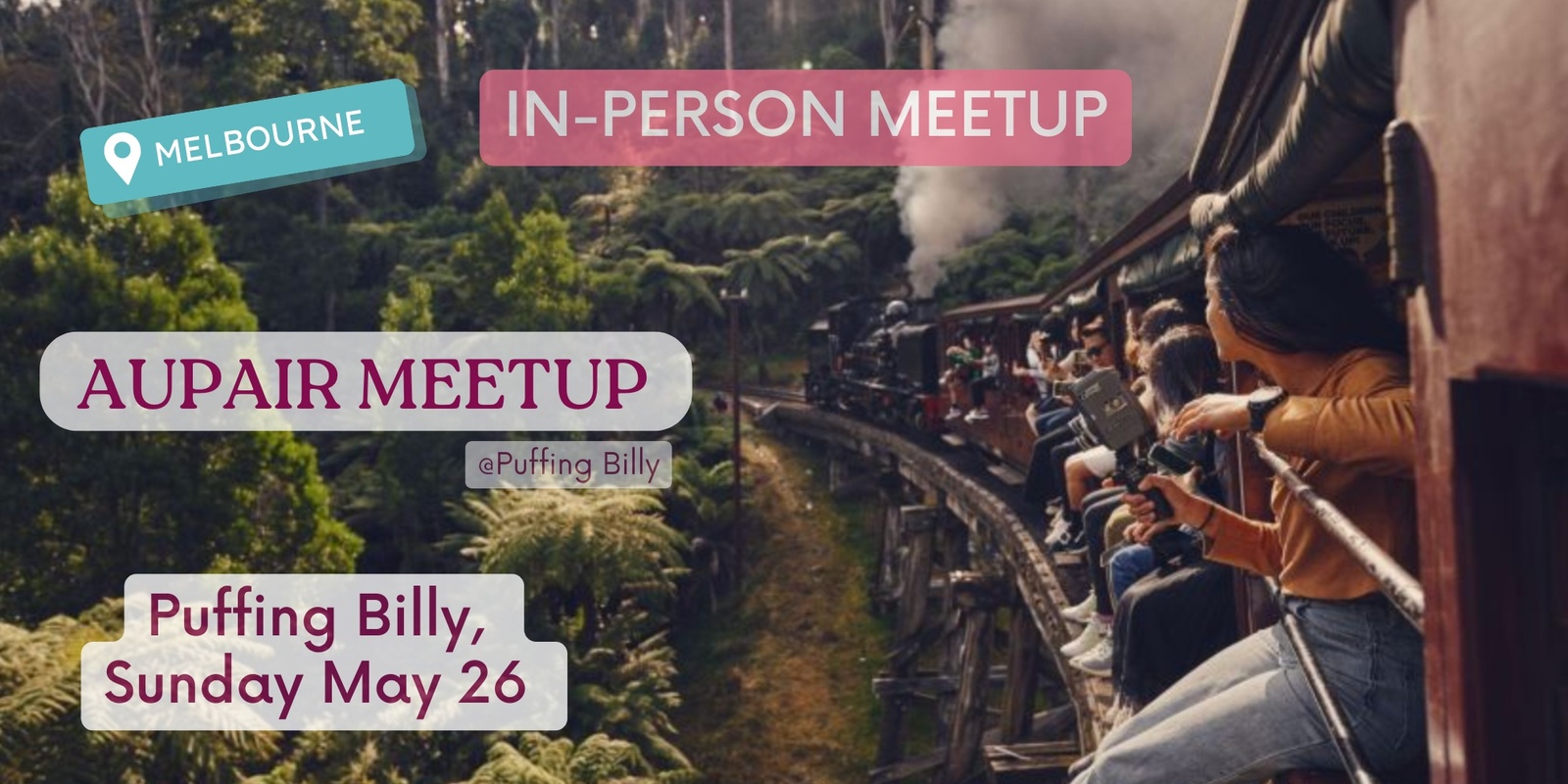 Banner image for Monthly Aupair Meetup (Melbourne) - BUFFING BILLY special event