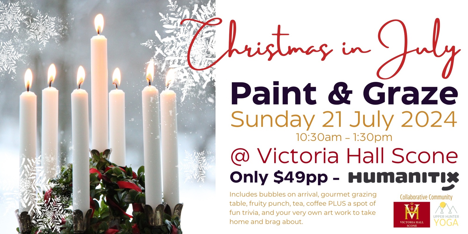 Banner image for Scone's Own Paint & Graze: Christmas In July