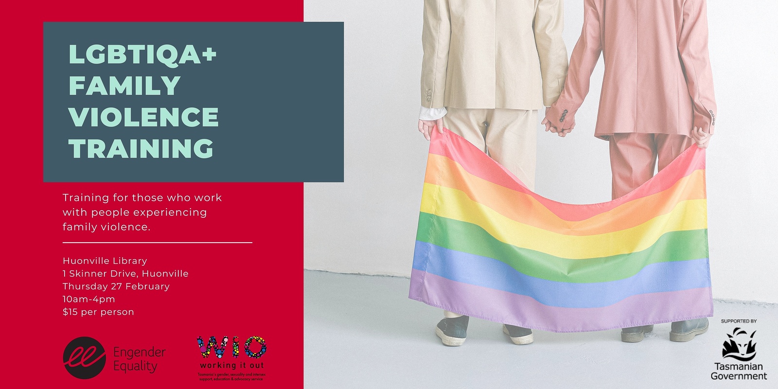 Banner image for LGBTIQA+ Family Violence Training - HUONVILLE