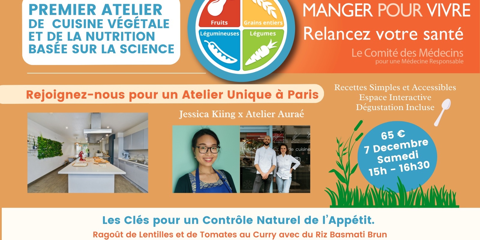 Banner image for Premier Atelier de Cuisine Végétale et de la Nutrition Basée sur la Science