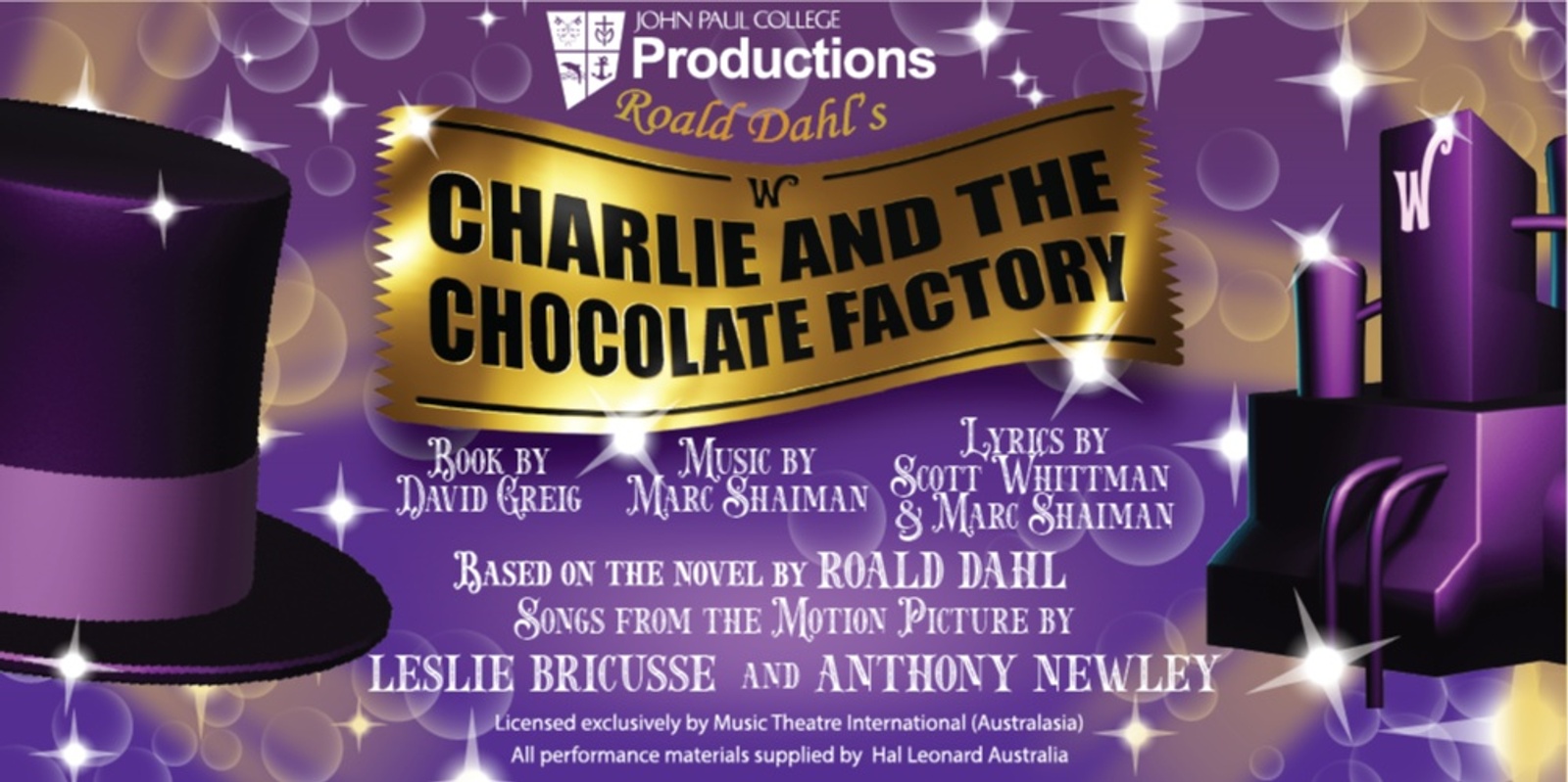 Banner image for 2024 College Production - Charlie and the Chocolate Factory