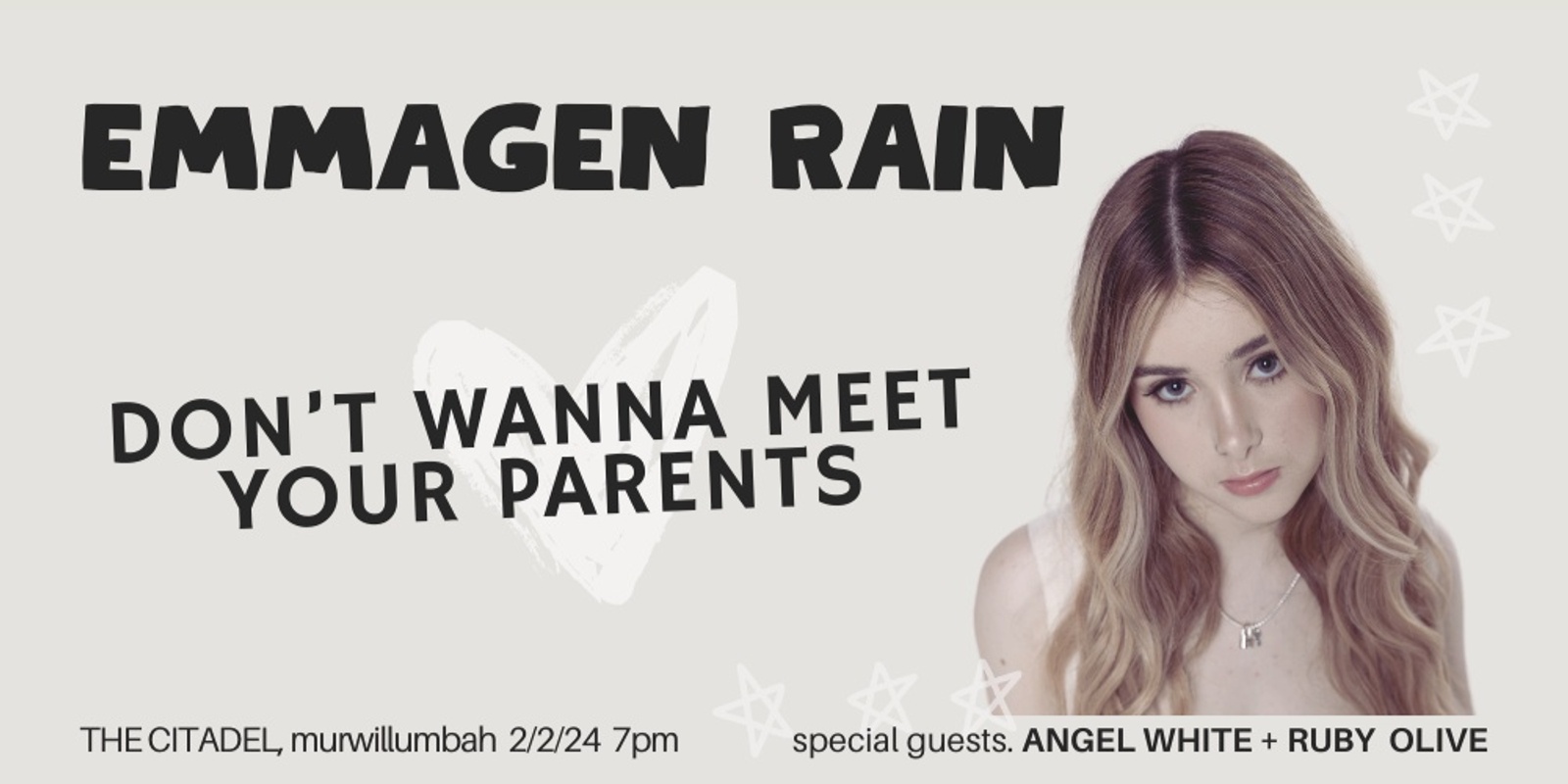 Banner image for Emmagen Rain 'Don't Wanna Meet Your Parents' - acoustic show