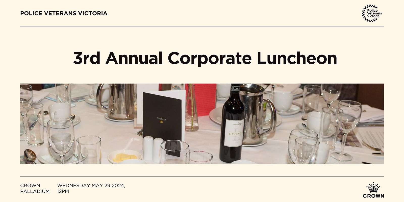 Banner image for Police Veterans Victoria Corporate Luncheon