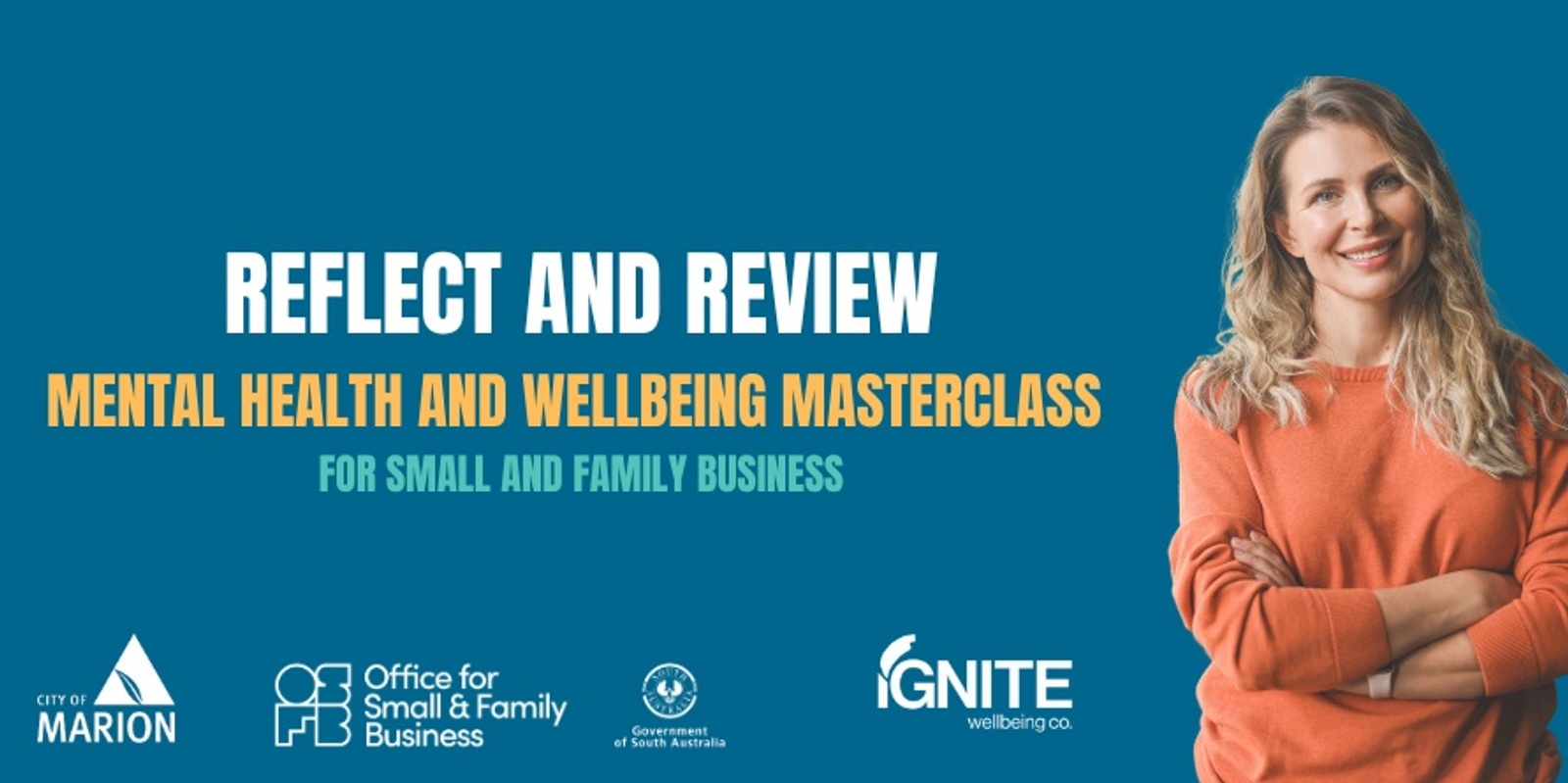 Banner image for Reflect and Review - End of Year Mental Health and Wellbeing Masterclass - Marion