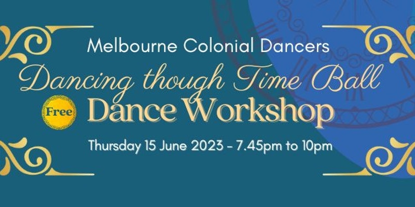 Banner image for Dance Workshop for the Dancing Through Time 1630s to 1930s Ball