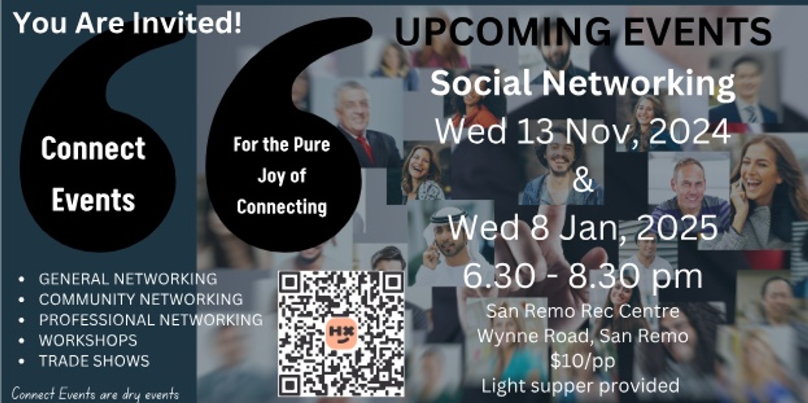 Banner image for Connect Events - Social Networking event in San Remo Vic