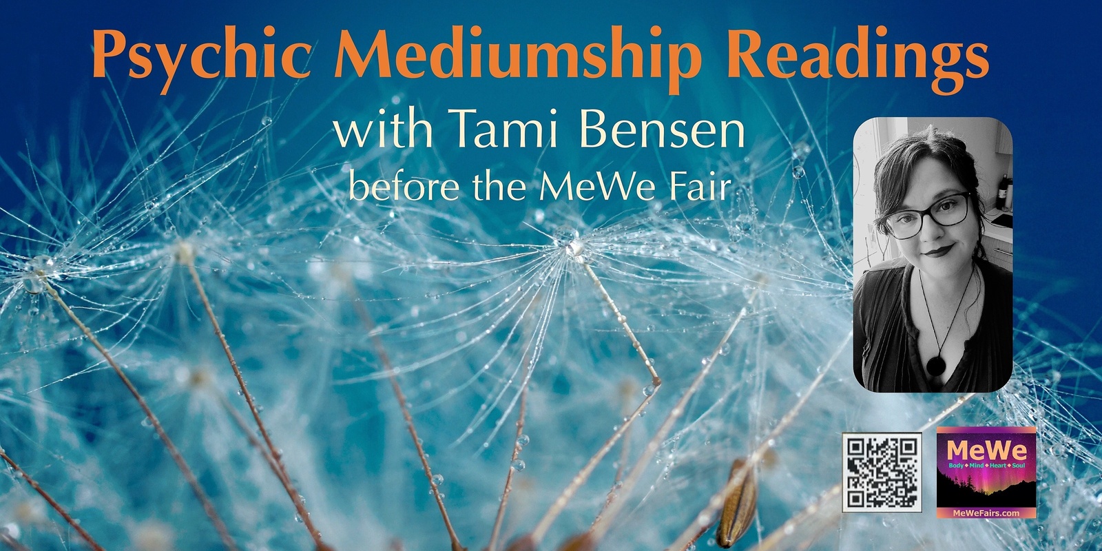 Banner image for Psychic Mediumship Readings with Tami Bensen before the MeWe Fair in Bellevue 11/24/24