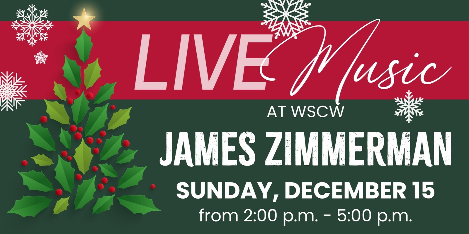 Banner image for James Zimmerman Live at WSCW December 15