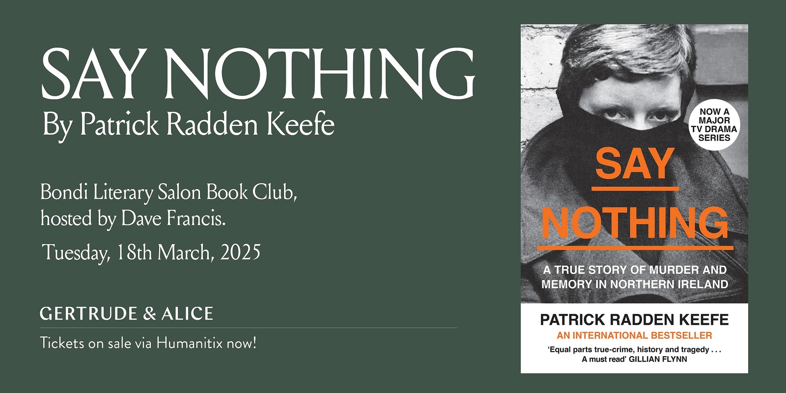 Banner image for Bondi Literary Salon Book Club: Say Nothing