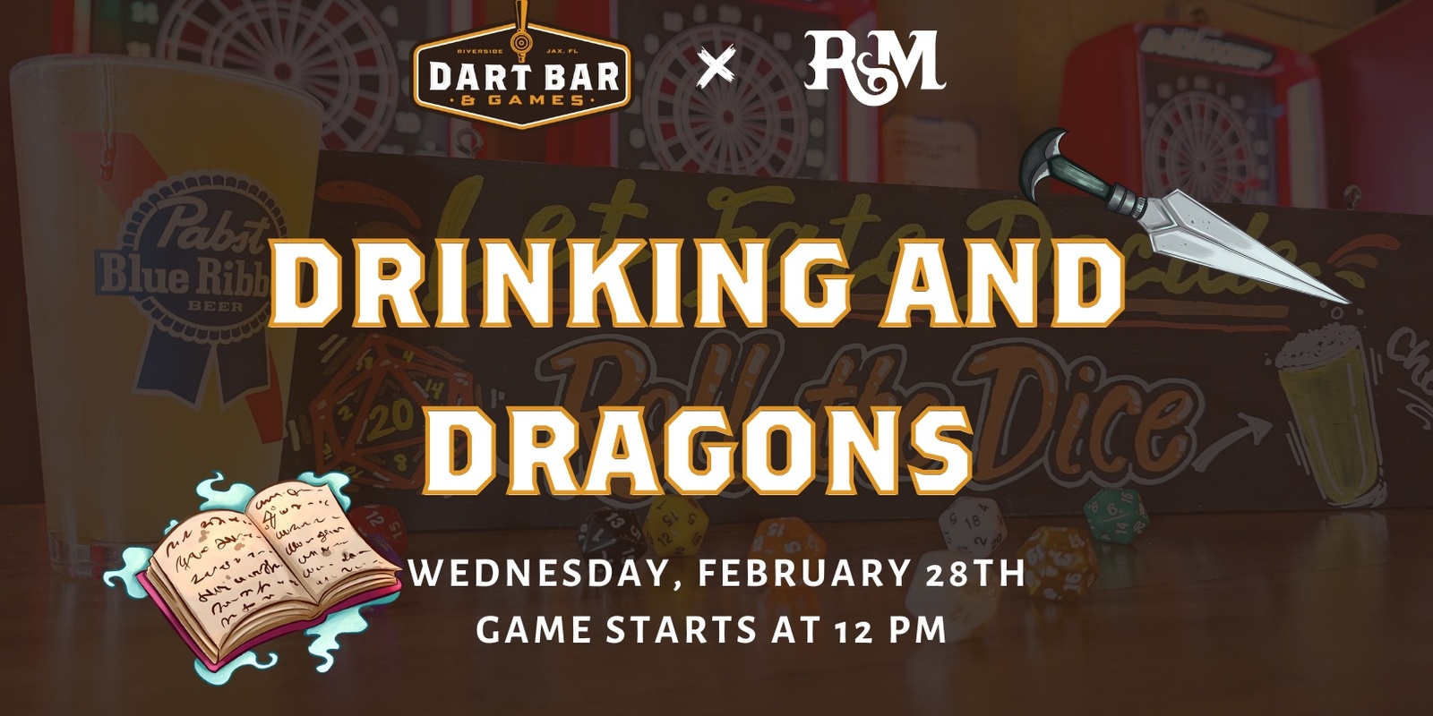 Banner image for Drinking & Dragons at Dart Bar & Games 