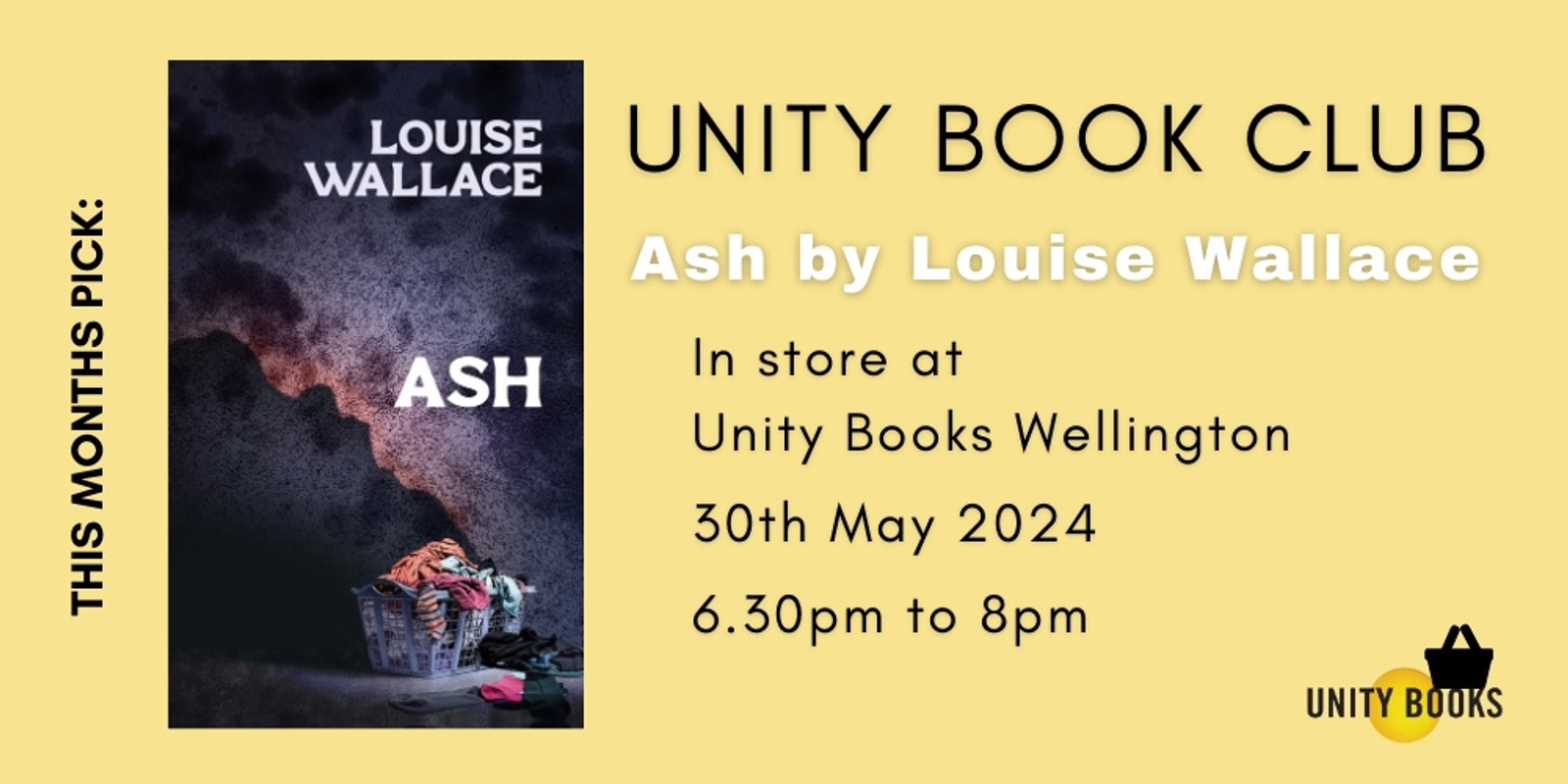 Banner image for Unity Books Wellington May 2024 | Ash 