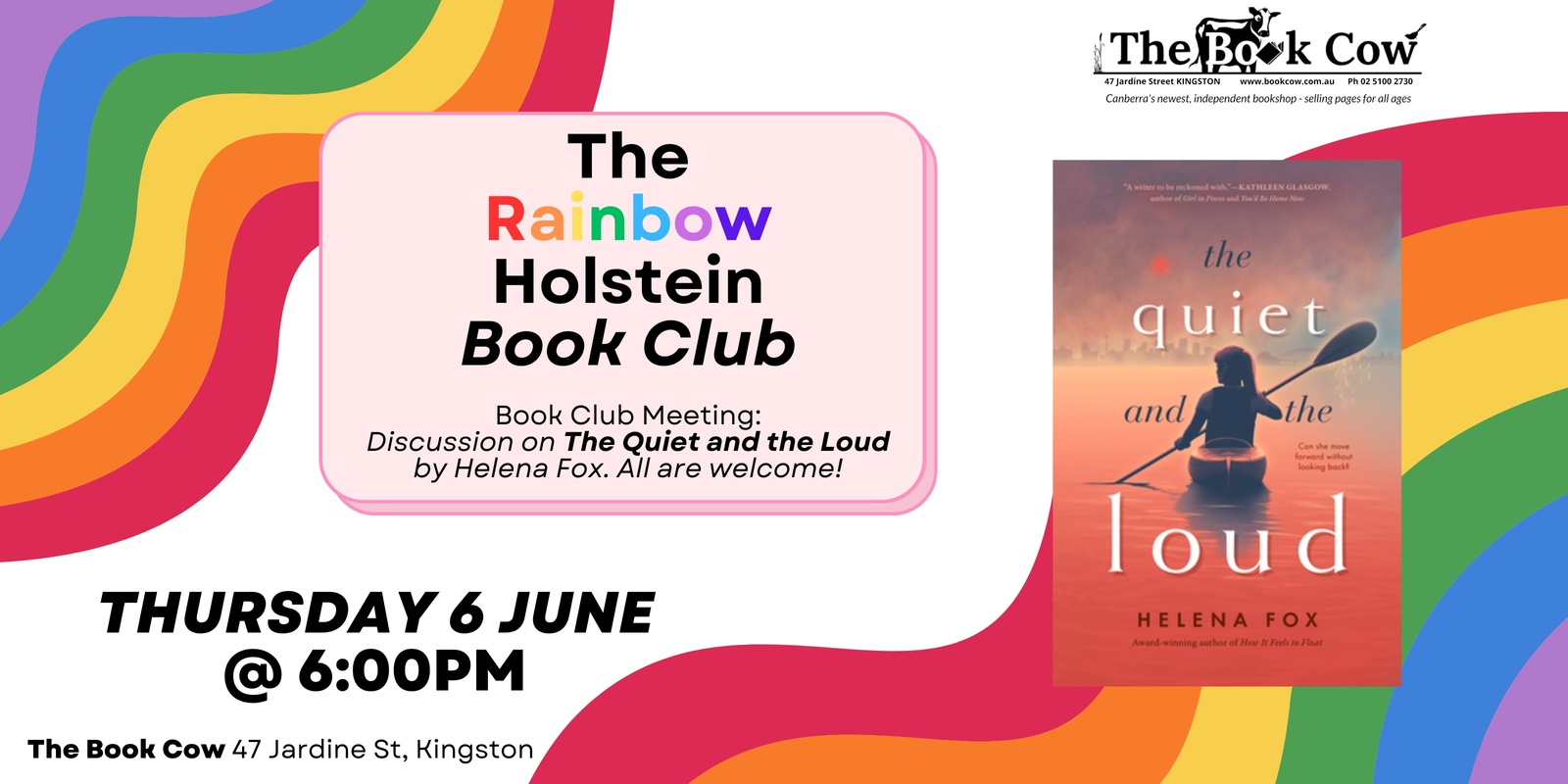 Banner image for 'The Quiet and The Loud' - Rainbow Holstein Book Club Meeting