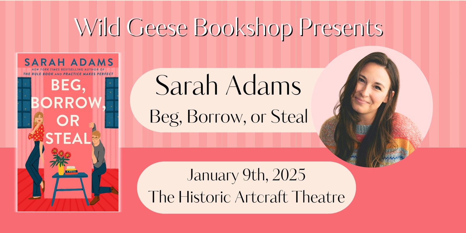 Banner image for Sarah Adams at The Historic Artcraft Theatre